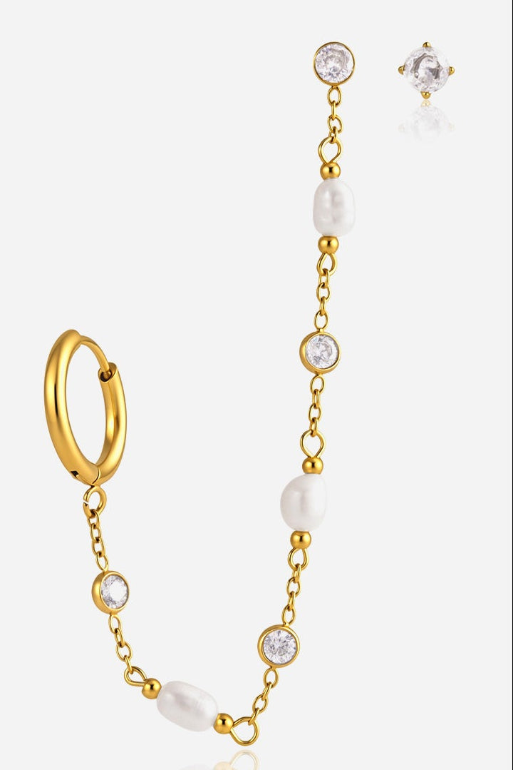 Pearl Chain Earrings