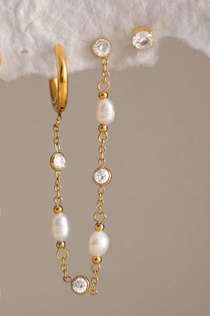 Pearl Chain Earrings