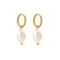 Twisted Pearl Hoop